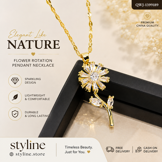 Luxury Flower Pendant Necklace