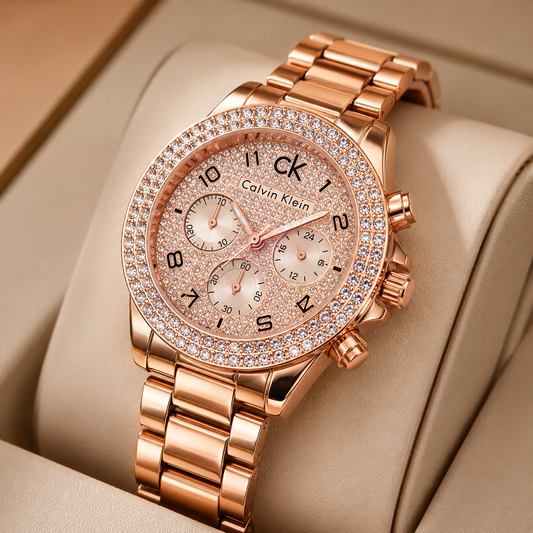 Luxury Crystal Rose Gold Women's Watch