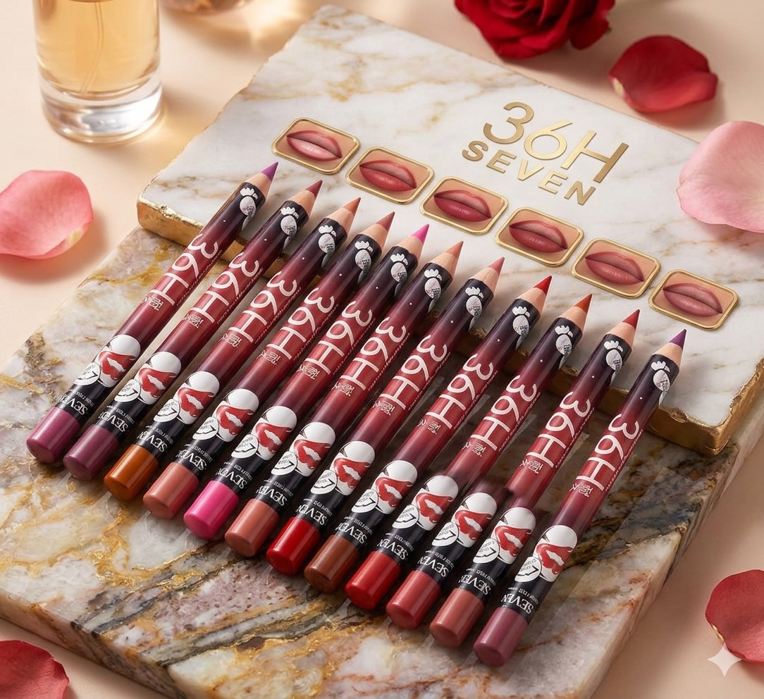 π Premium Cream Lip Pencil Set of 6 β Long-Lasting Bridal Makeup Collection π