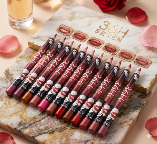 💄 Premium Cream Lip Pencil Set of 6 – Long-Lasting Bridal Makeup Collection 💄