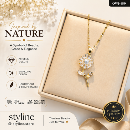 Luxury Flower Pendant Necklace