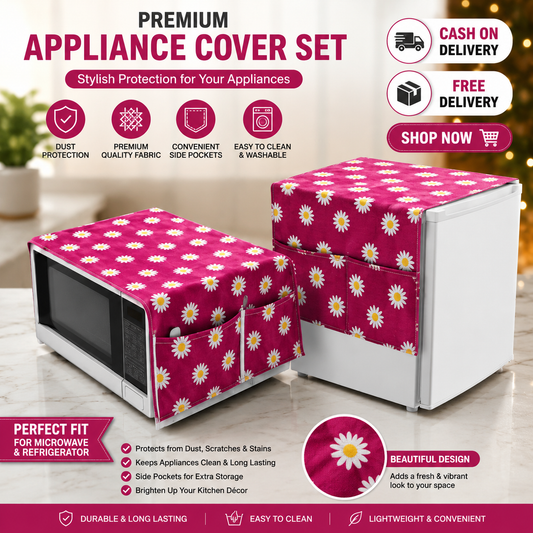 Premium Microwave & Fridge Cover Combo