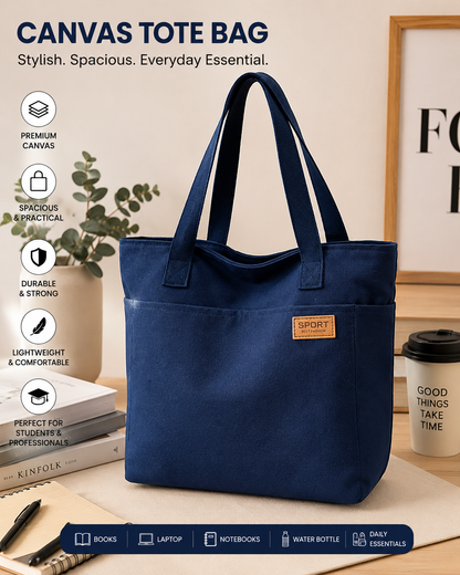 👜 Premium Canvas Tote Bag for Students & Professionals