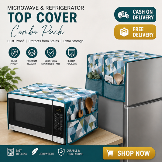 Premium Microwave & Fridge Cover Combo