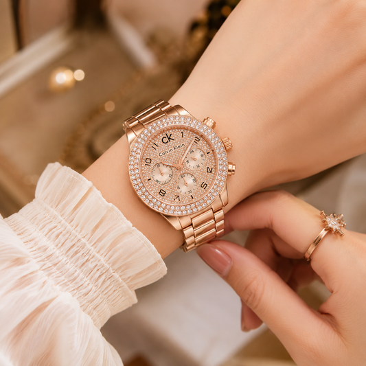 Luxury Crystal Rose Gold Women's Watch