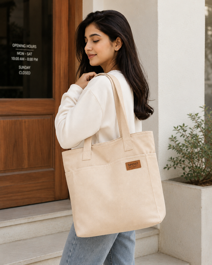 👜 Premium Canvas Tote Bag for Students & Professionals