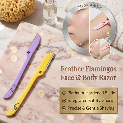 🌸 Feather Flamingos Face & Body Razor Pack of 3 🌸