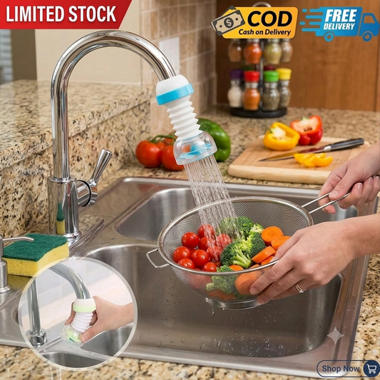360° Flexible Tap Faucet Extender | ABS Kitchen Water Saver
