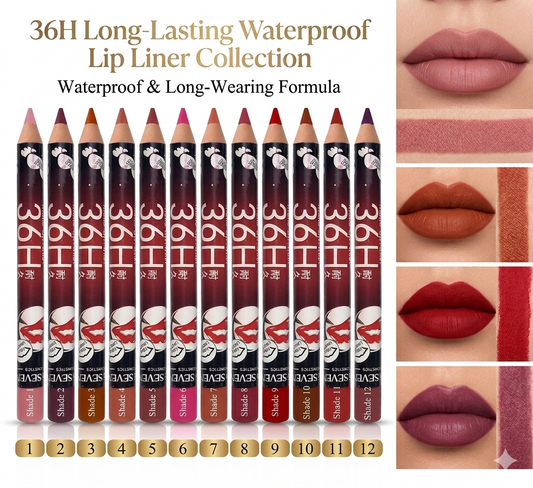💄 Premium Cream Lip Pencil Set of 6 – Long-Lasting Bridal Makeup Collection 💄