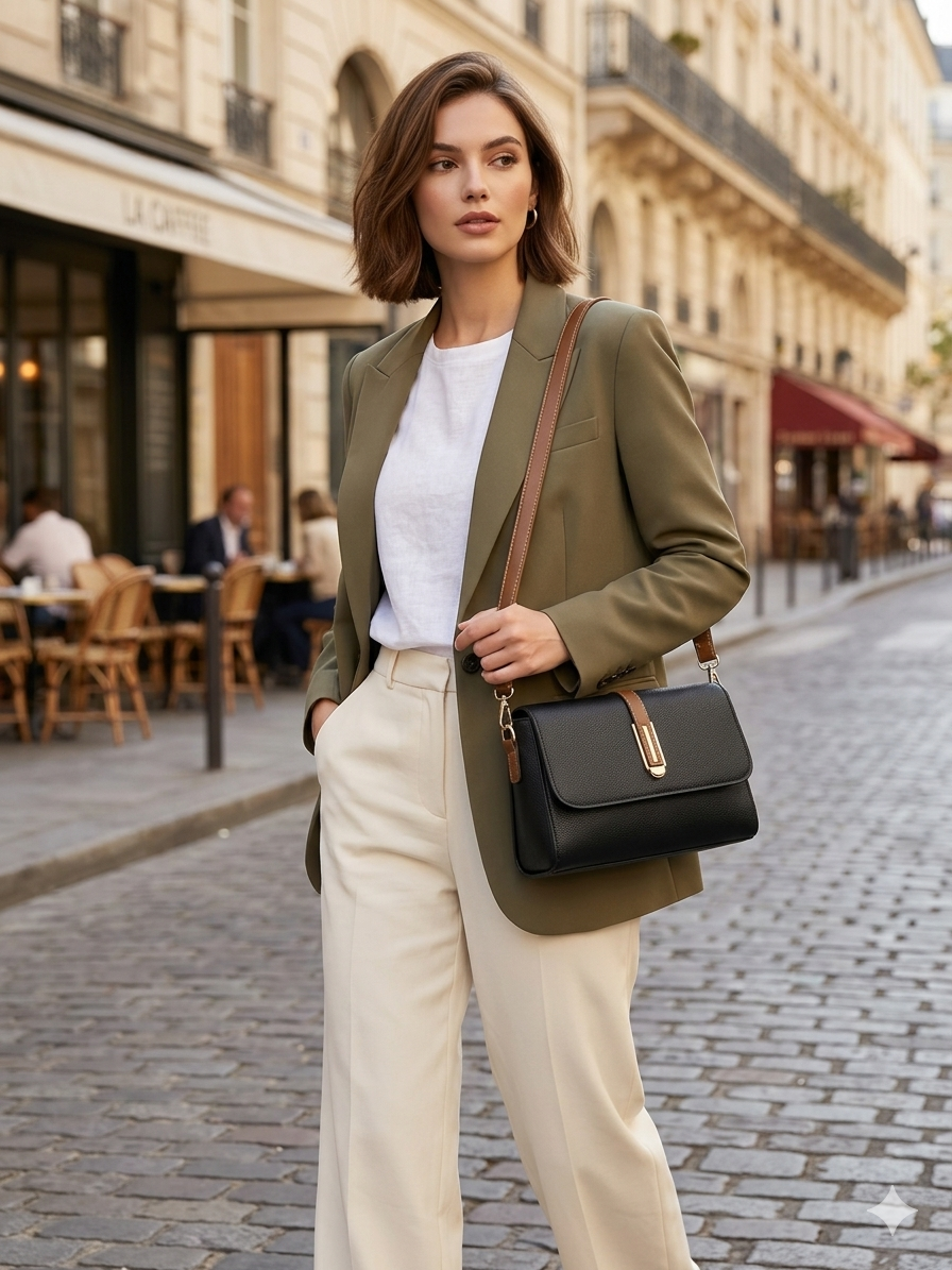 👜 Black PU Leather Crossbody Bag for Women – Elegant & Everyday Fashion