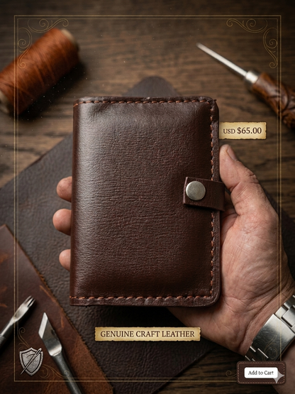 🧳 Premium Vintage Leather Card Holder Wallet