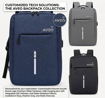 🎒 Stylish Lightweight Laptop Backpack – Blue, Gray & Black