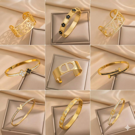 💎 Premium Stainless Steel Diamond Accent Bracelet for Women – Elegant Luxury Wrist Jewelry