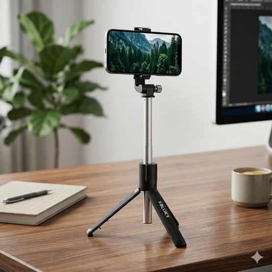 📱✨ Adjustable Selfie Stick with Tripod Stand & Bluetooth Remote