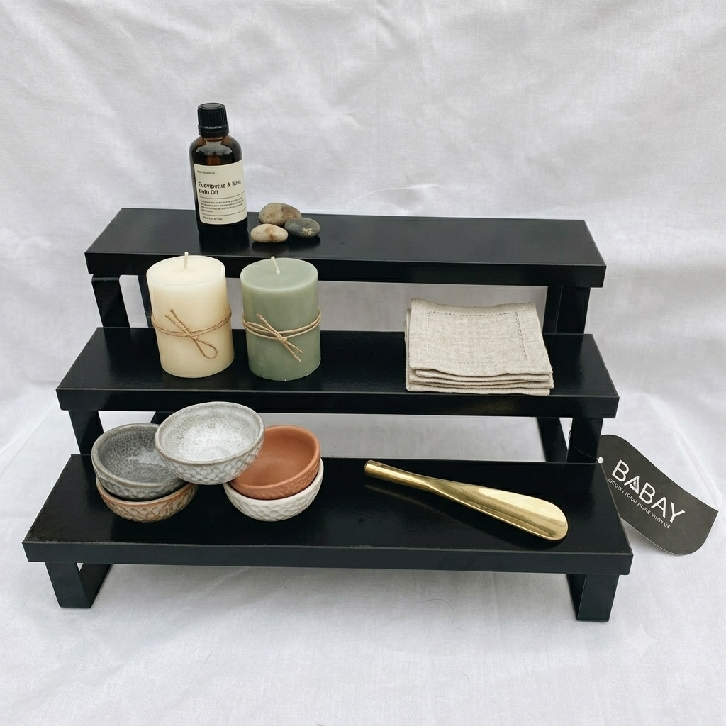 Premium 3-Layer Wooden Kitchen Rack Shelf Organizer | Multi-Purpose Countertop Storage Stand