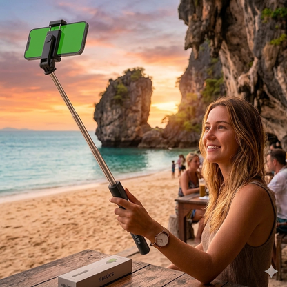 📱✨ Adjustable Selfie Stick with Tripod Stand & Bluetooth Remote
