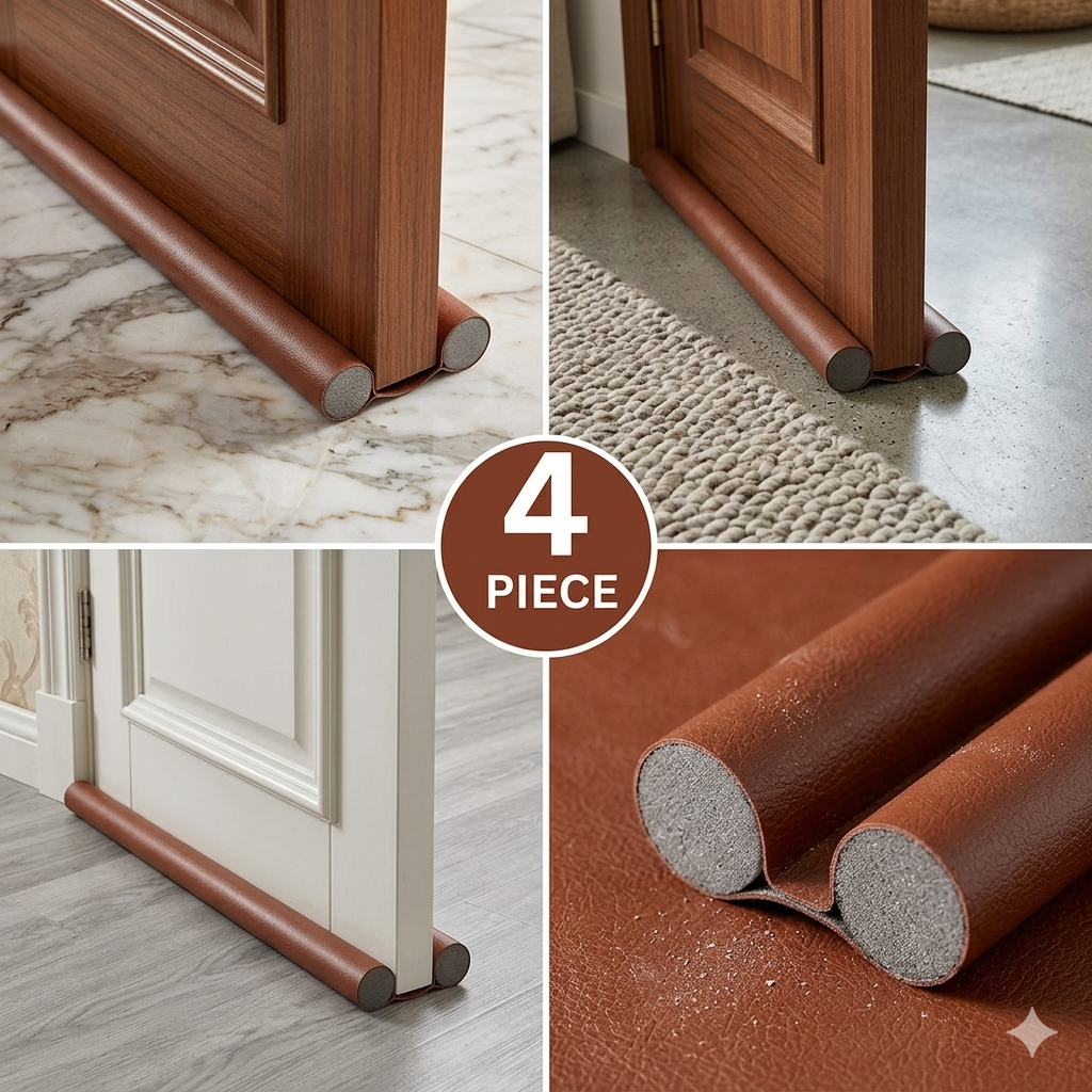 4PCS Door Draft Stopper Foam Seal Strip – Noise & Dust Protection